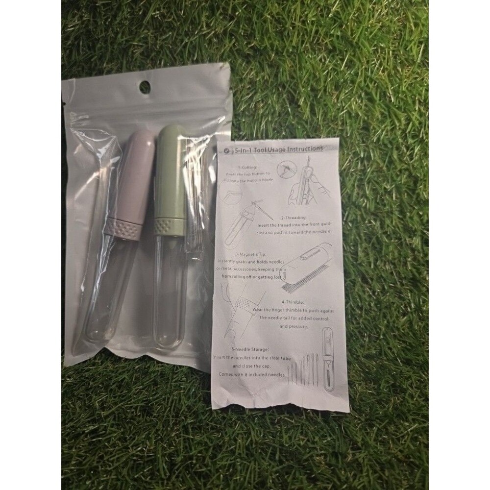 2 Threader-Integrated Built-In Compact Sewing 5-in-1 Threader & Seam Ripper - Picture 3 of 4